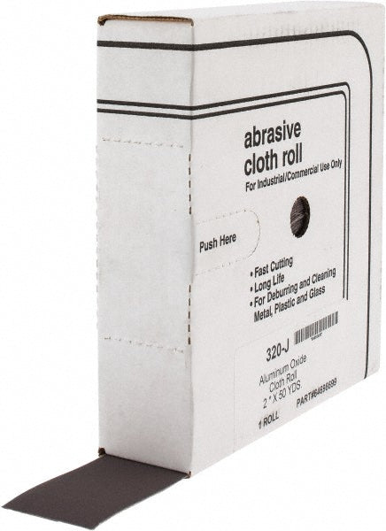 Tru-Maxx 50351 2" x 50 Yd 320 Grit Aluminum Oxide Shop Roll