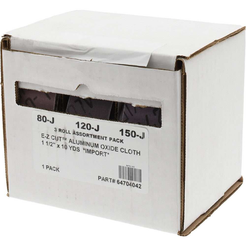 Value Collection 30193-MSC Abrasive Roll Kits Abrasive Type Coated Abrasive Material Aluminum Oxide Backing Material Cloth Backing Weight J Grit 120 150 80 Includes (3) Shop Rolls