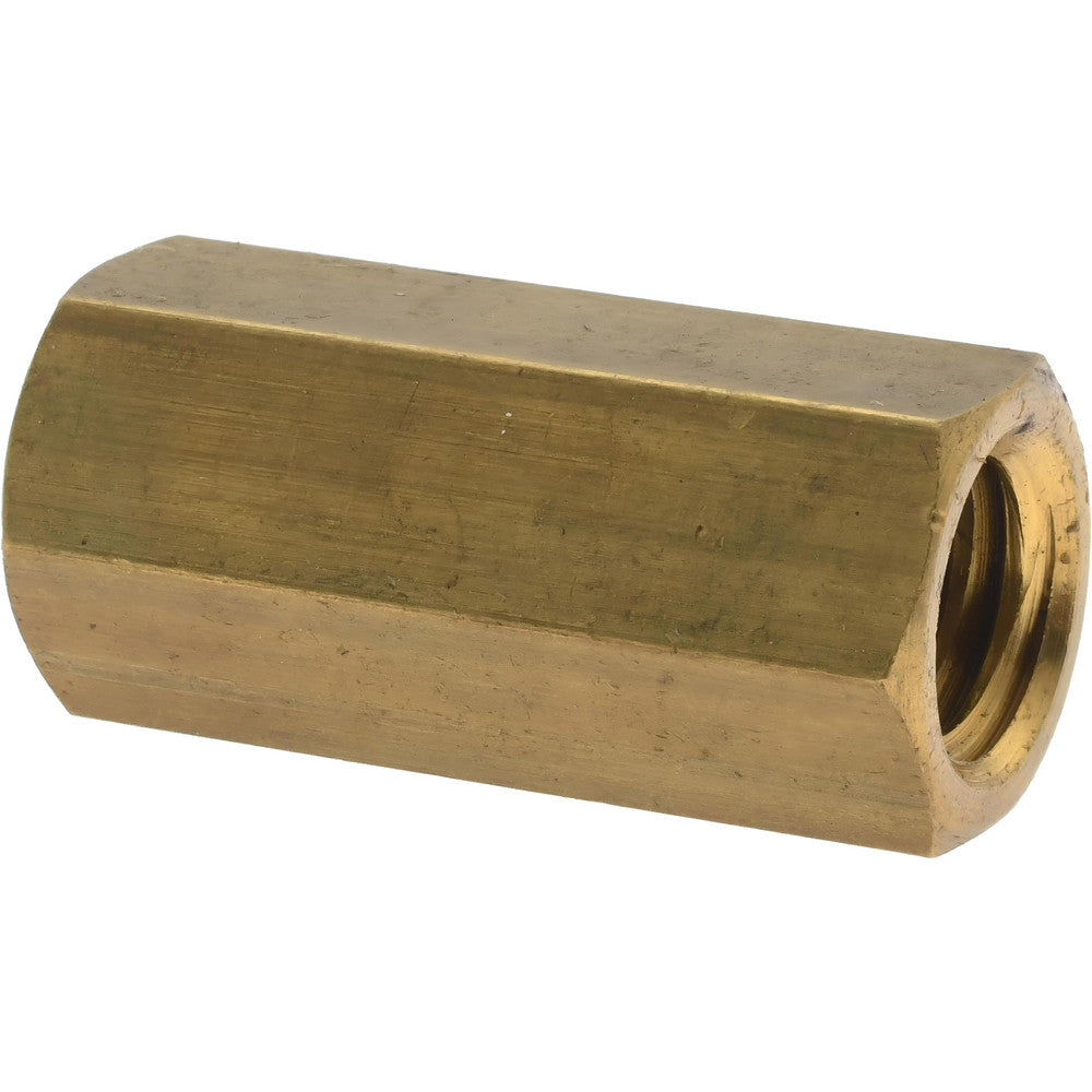 COUPLING NUT SUPPLY 204721 3/8-16 UNC, 1-1/8" OAL Brass Standard Coupling Nut