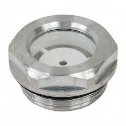 J.W. Winco 743-24-G1-A G 1 Thread, 36mm Distance Across Flats, Aluminum Oil Level Sight Glasses