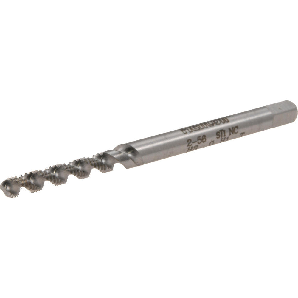 Heli-Coil 5905-02 #2-56 UNC, 2 Flute, Bottoming Chamfer, Bright Finish, High Speed Steel Spiral Flute STI Tap
