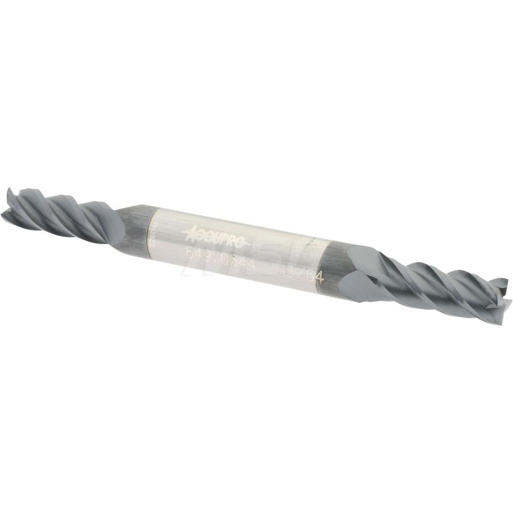 Accupro 64970544 Square End Mill 13/64'' Dia, 1/2'' LOC, 1/4'' Shank Dia, 2-1/2'' OAL, 4 Flutes, Solid Carbide