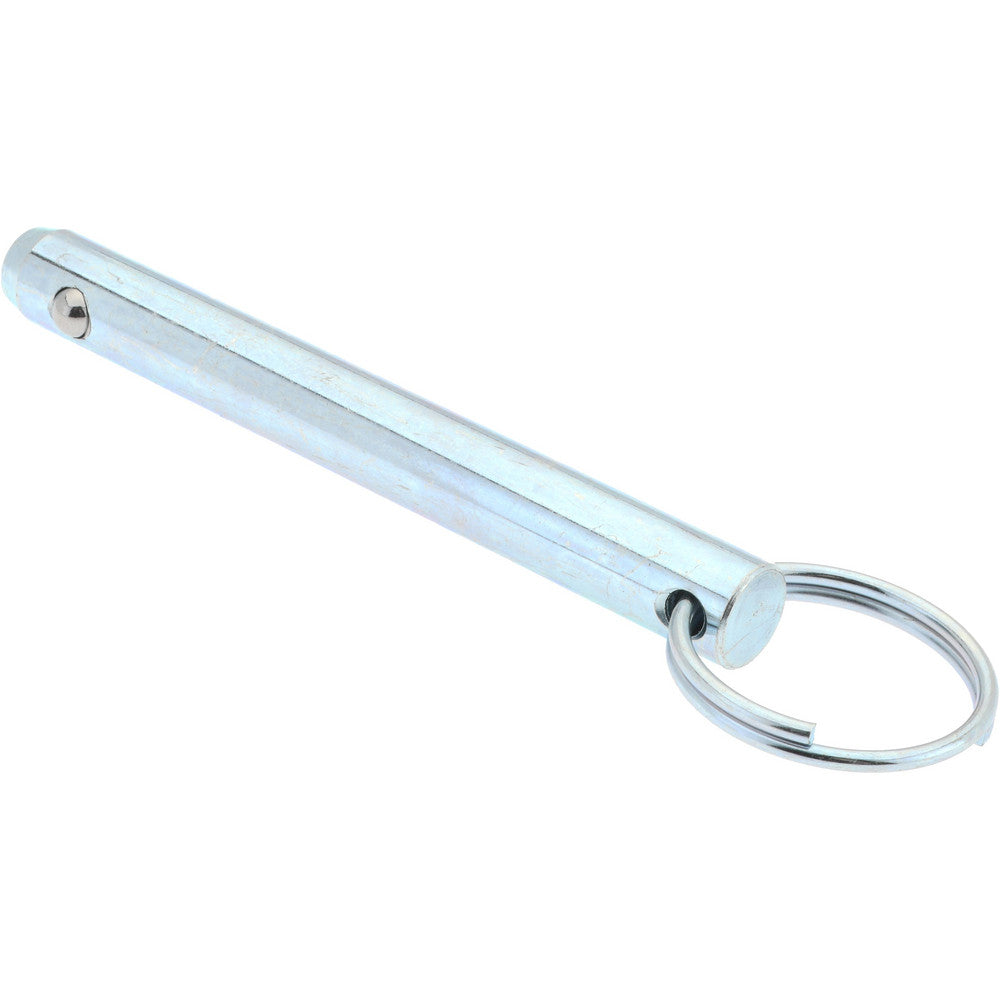 Gibraltar mqr-1143 3/8" Pin Dia, 3" Long, Zinc Plated Steel Ball Lock Hitch Pin