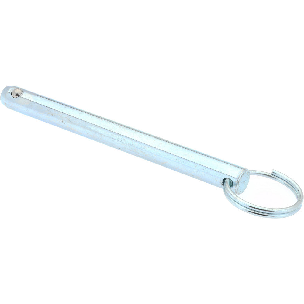 Gibraltar mqr-1153 3/8" Pin Dia, 4" Long, Zinc Plated Steel Ball Lock Hitch Pin