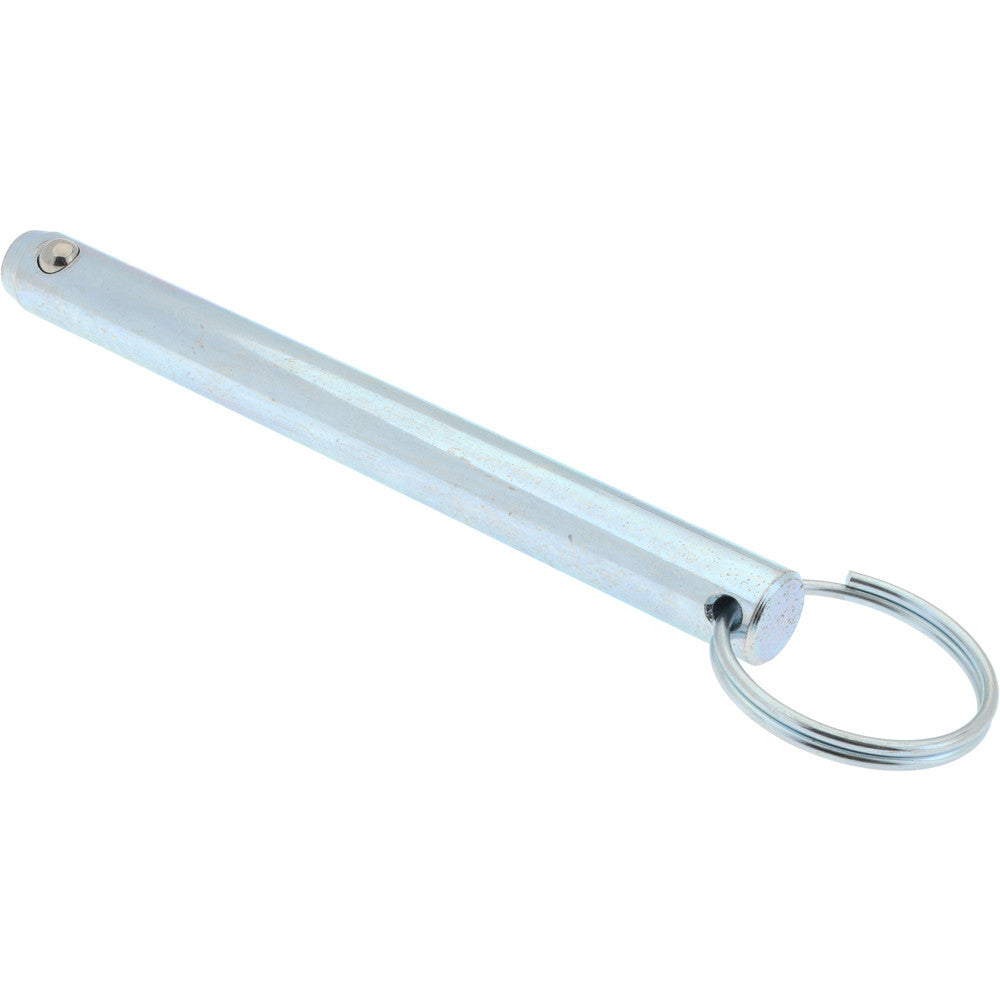 Gibraltar mqr-1274 1/2" Pin Dia, 5" Long, Zinc Plated Steel Ball Lock Hitch Pin