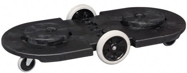 Rubbermaid FG264600BLA Dolly for BRUTE Trash Can, Wheels, Black