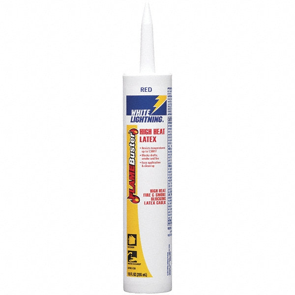 White Lightning W44017010 Caulk 10 oz Cartridge, Red, Acrylic & Latex