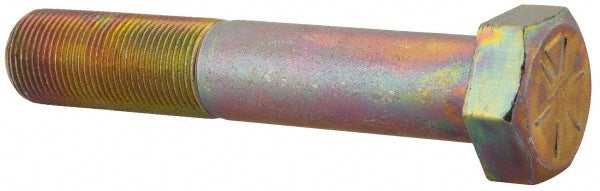 HHCS Made In USA C89744 Hex Head Cap Screw 1-14 x 5-1/2", Grade 8 Steel, Zinc Yellow Dichromate Finish