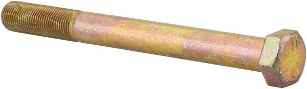 Value Collection 63104CH8O Hex Head Cap Screw 5/8-18 x 6-1/2", Grade 8 Steel, Zinc Yellow Dichromate Finish