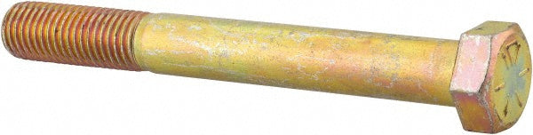 HHCS Made In USA 39185 Hex Head Cap Screw 3/4-10 x 6-1/2", Grade 8 Steel, Zinc Yellow Dichromate Finish