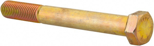 HHCS Made In USA MSC65160111-1 Hex Head Cap Screw 7/8-9 x 7-1/2", Grade 8 Steel, Zinc Yellow Dichromate Finish