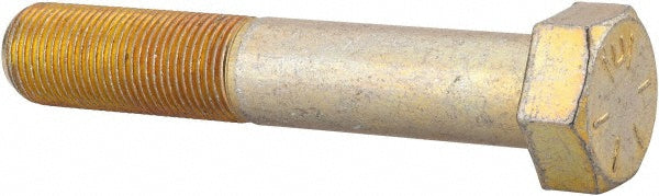 HHCS Made In USA MSC39503 Hex Head Cap Screw 7/8-14 x 5", Grade 8 Steel, Zinc Yellow Dichromate Finish