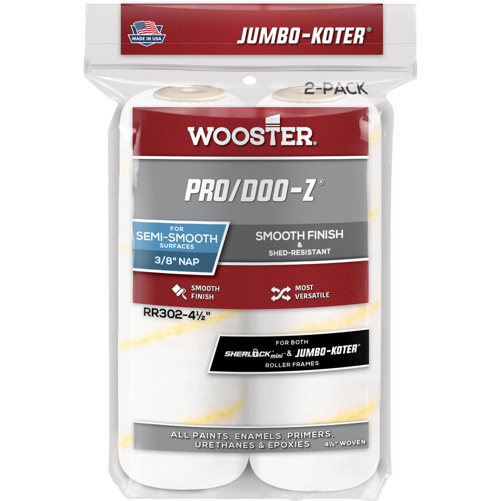 Wooster Brush RR302-41/2 General Purpose Paint Roller Cover 3/8" Nap, 4-1/2" Wide