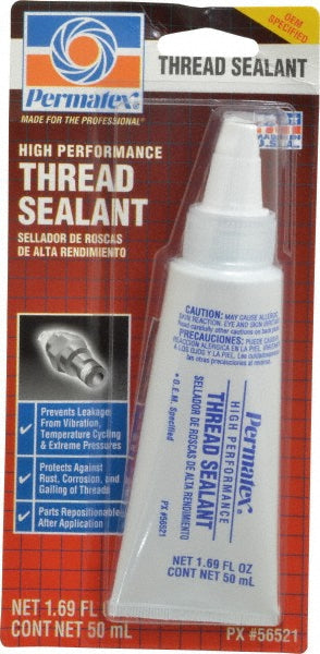 Permatex 56521 Threadlocker White, Paste, 50 mL, Tube