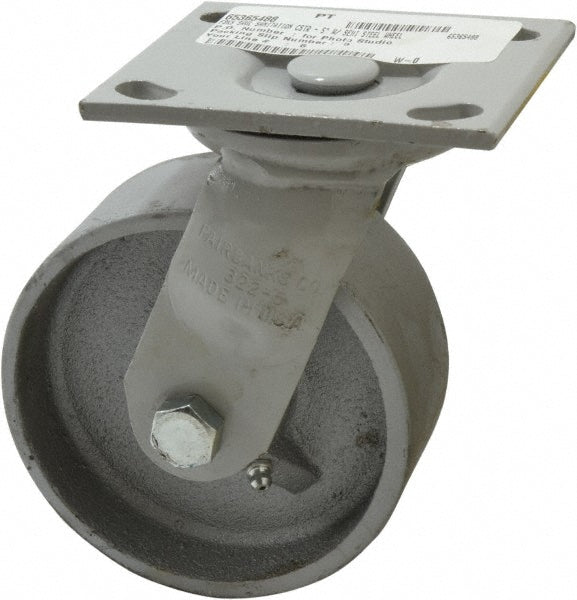 Fairbanks 322-5-IWP Swivel Top Plate Caster Semi-Steel, 5" Wheel Dia, 2" Wheel Width, 1,000 lb Capacity, 6-1/2" OAH