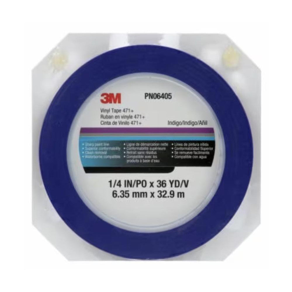 3M 7100055835 Masking Tape 6 mm Wide, 36 yd Long, 5.3 mil Thick, Blue
