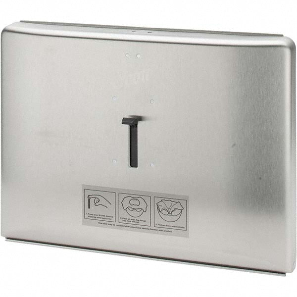Scott 09512 Personal Seat Cover Dispenser, Stainless, 16.63" x 12.25" x 2.5"