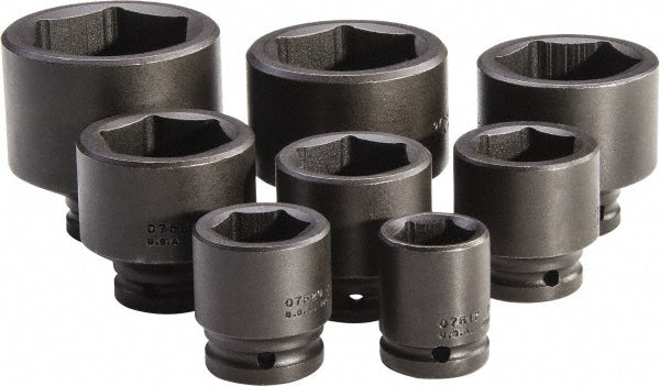 Proto J73104 Deep Impact Standard Socket Set 8 Pc, 3/4" Drive, 1-1/16 to 2-3/8" Socket