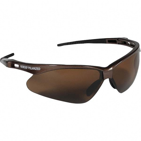 KleenGuard 28637 Safety Glass Scratch-Resistant, Polycarbonate, Brown Lenses, Full-Framed, UV Protection