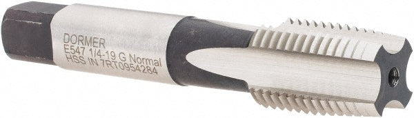 Dormer Pramet 5976327 British Standard Pipe Tap 1/4-19 G(BSP), Taper Chamfer, 4 Flute
