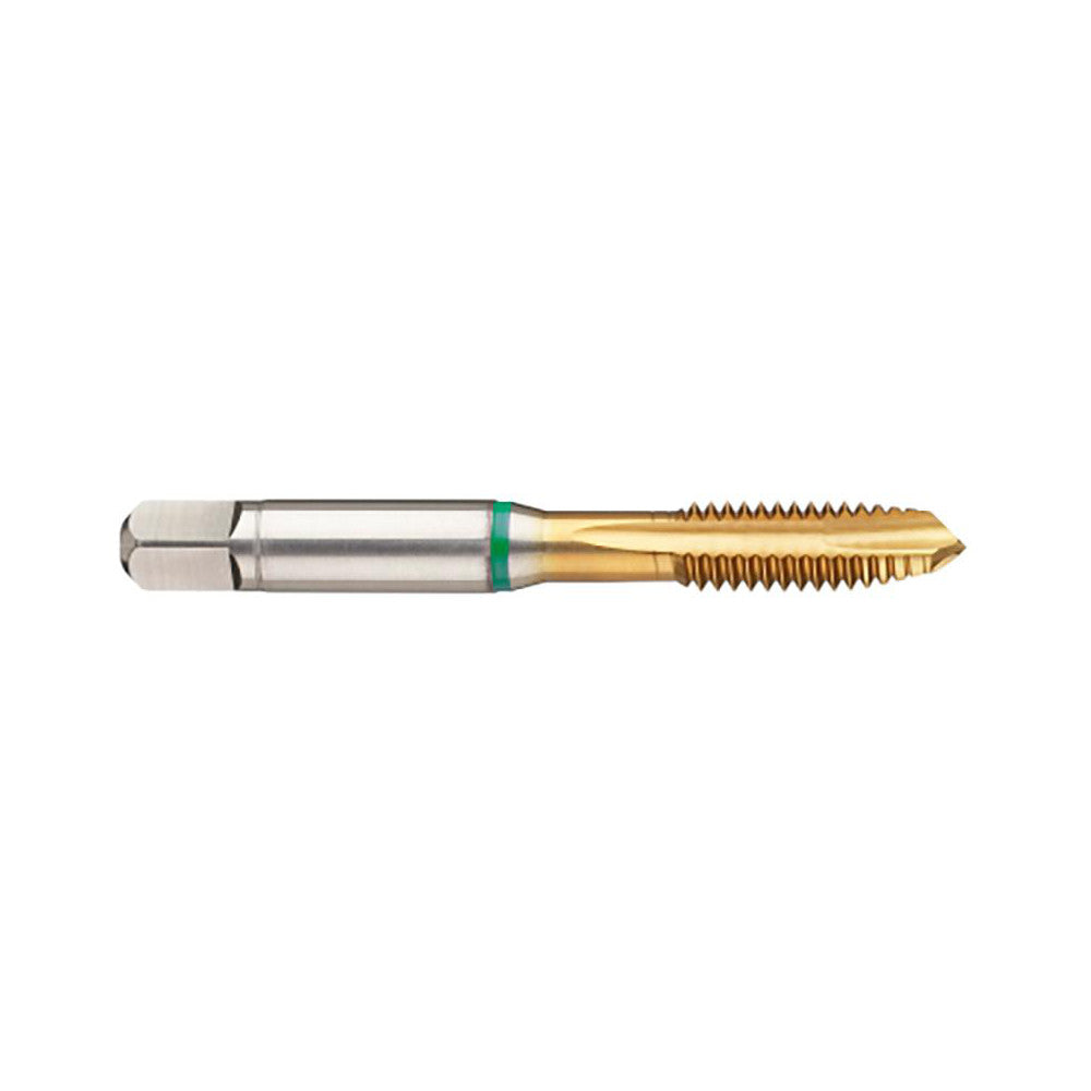 Guhring 9039730080050 Spiral Point Tap M8x1 Metric Fine, 3 Flutes, Plug Chamfer, 6H Class of Fit, High-Speed Steel-E, TiN Coated