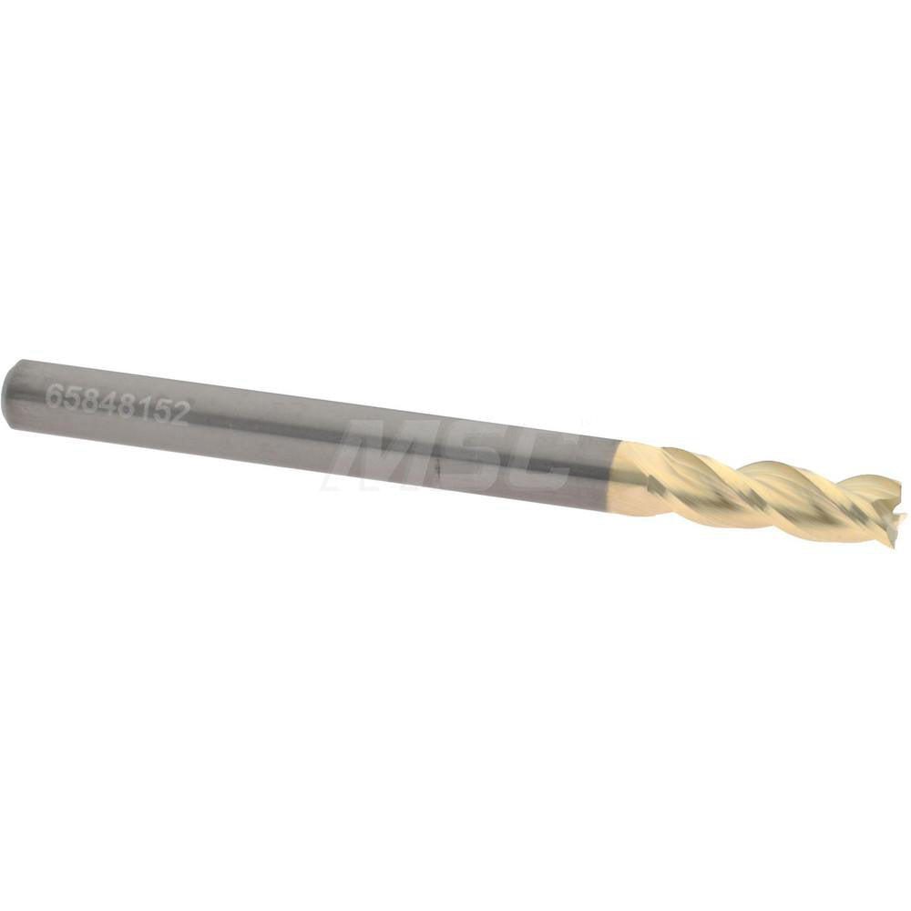 Accupro 95171402 Roughing & Finishing End Mill 4 mm Dia, 3 Flutes, Square End, Solid Carbide