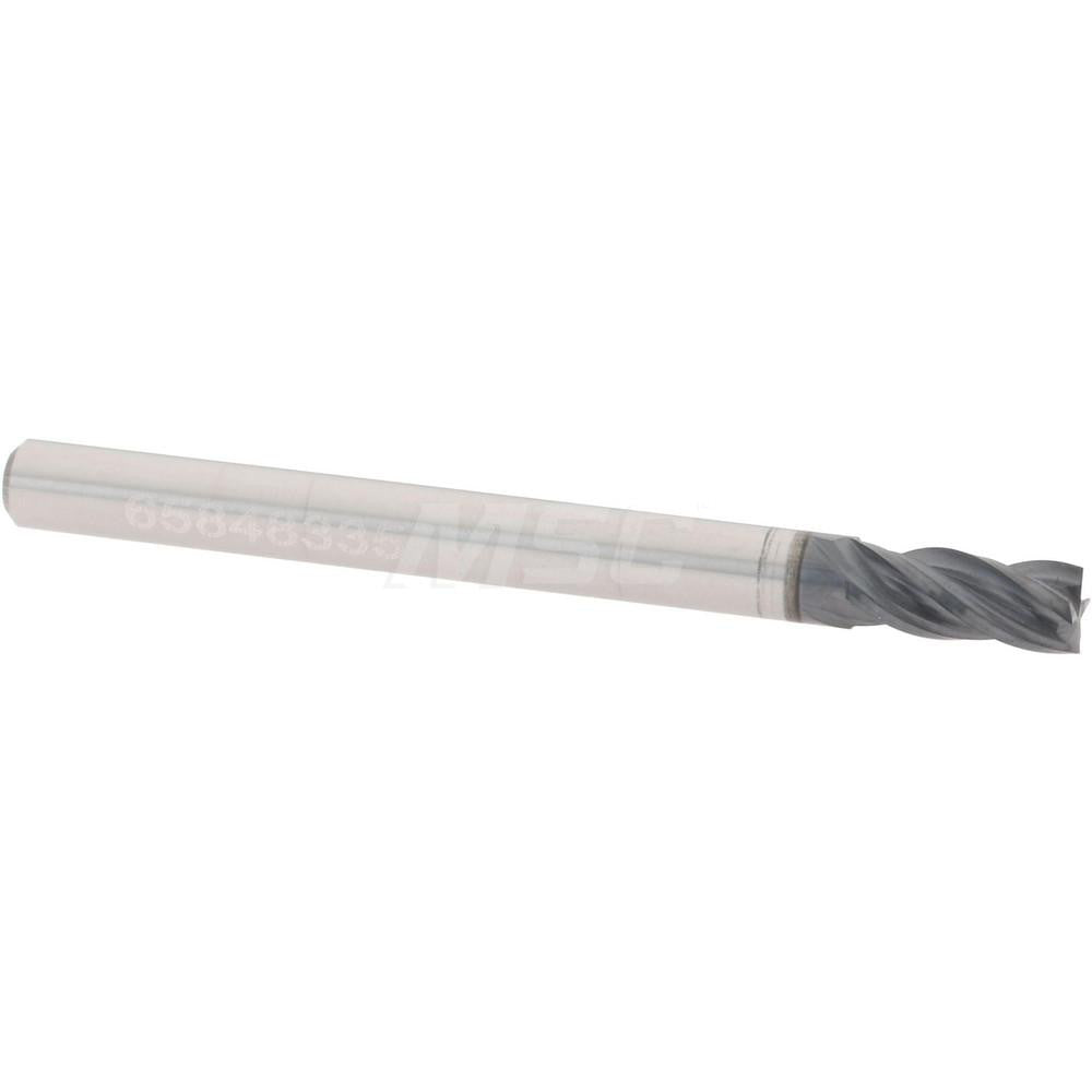 Accupro 95168285 Square End Mill 1/8" Dia, 1/4" LOC, 4 Flute, Solid Carbide