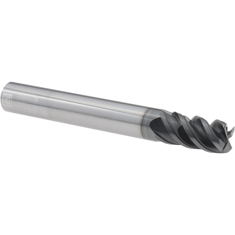 Seco 02711588 Corner Radius End Mill 3/8" Dia, 3/4" LOC, 0.0150" Radius, 4 Flute, Solid Carbide