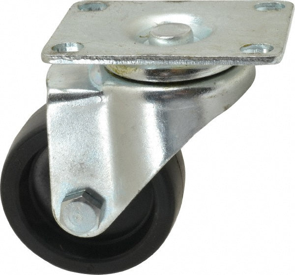 Fairbanks E03-3-PH Swivel Top Plate Caster Polyolefin, 3" Wheel Dia, 1-1/4" Wheel Width, 150 lb Capacity, 4-3/8" OAH