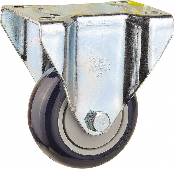 Value Collection V3-31-231G-2 Rigid Top Plate Caster Polyurethane, 3" Wheel Dia, 1-1/4" Wheel Width, 300 lb Capacity, 4-3/8" OAH
