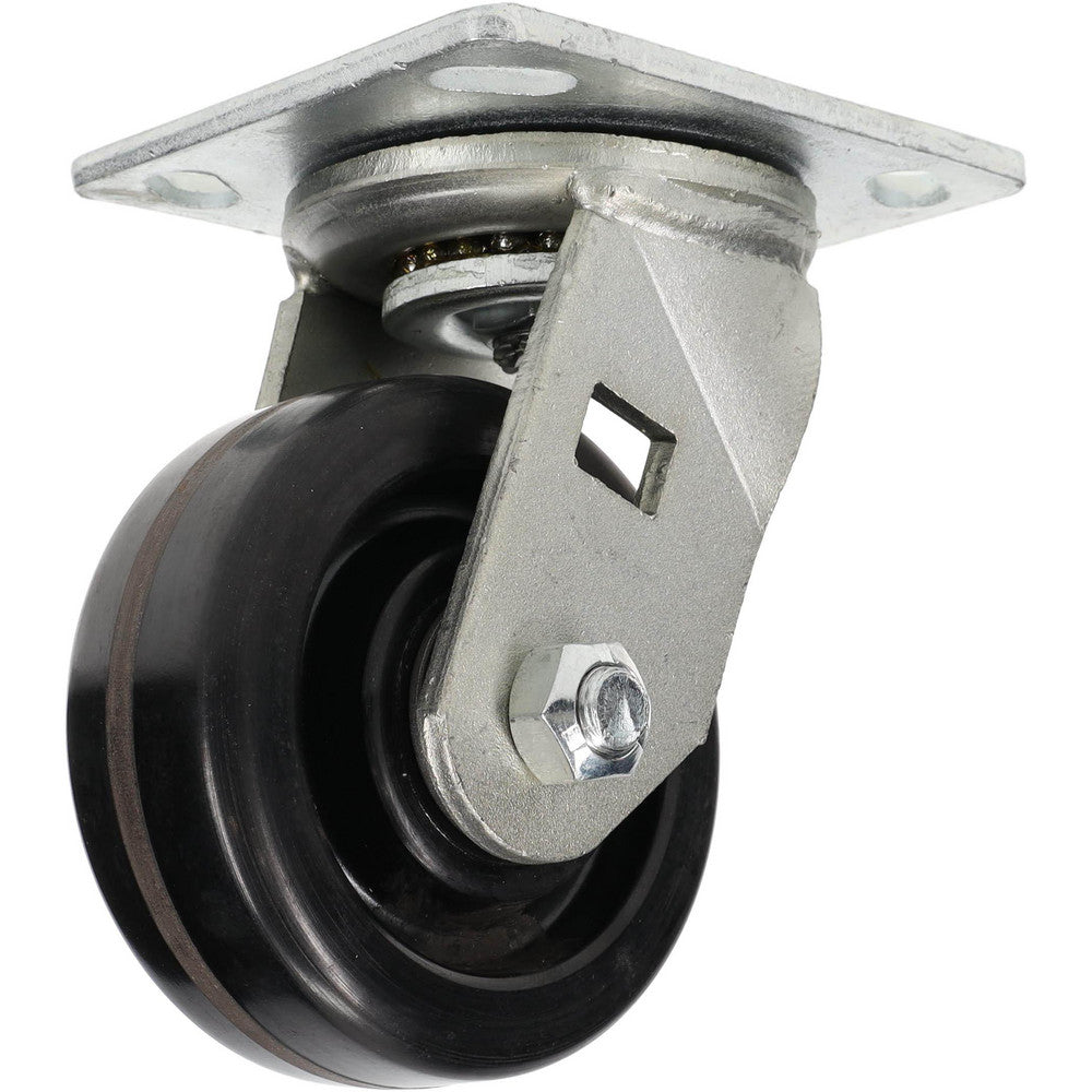 Value Collection GMC-SH-0094 Swivel Top Plate Caster Phenolic, 4" Wheel Dia, 1-1/2" Wheel Width, 600 lb Capacity, 5-5/8" OAH