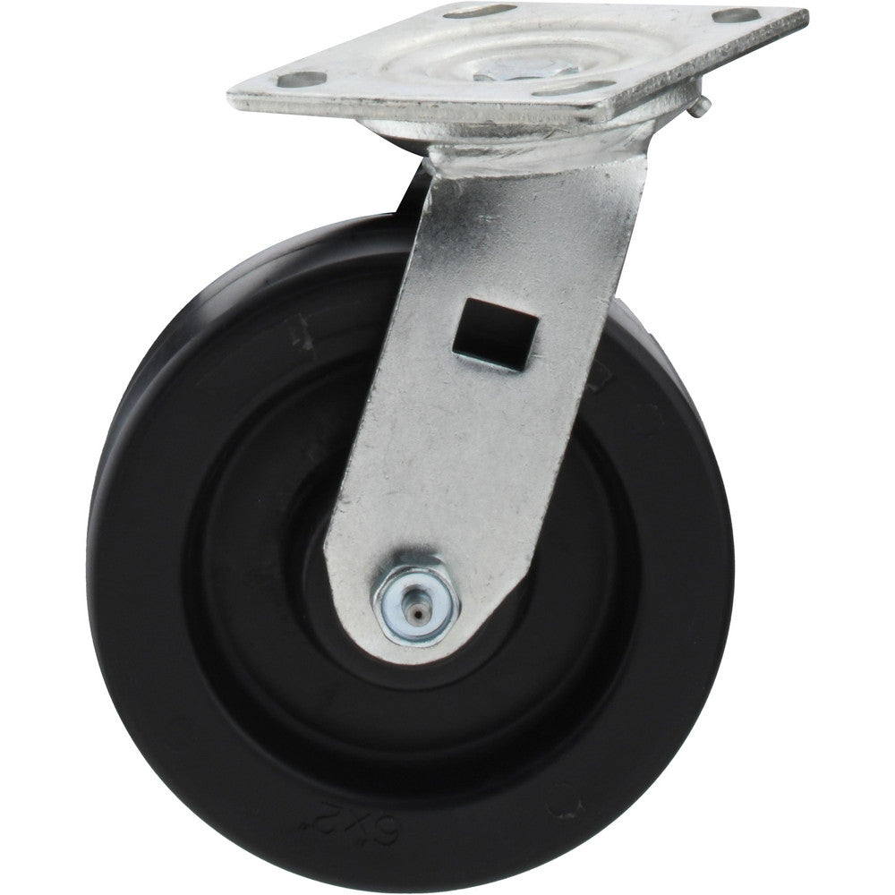 Value Collection GMC-SH-0074 Swivel Top Plate Caster Polyolefin, 6" Wheel Dia, 2" Wheel Width, 800 lb Capacity, 7-1/2" OAH