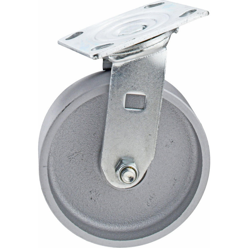 Value Collection GMC-SH-0077 Swivel Top Plate Caster Semi-Steel, 6" Wheel Dia, 2" Wheel Width, 1,200 lb Capacity, 7-1/2" OAH