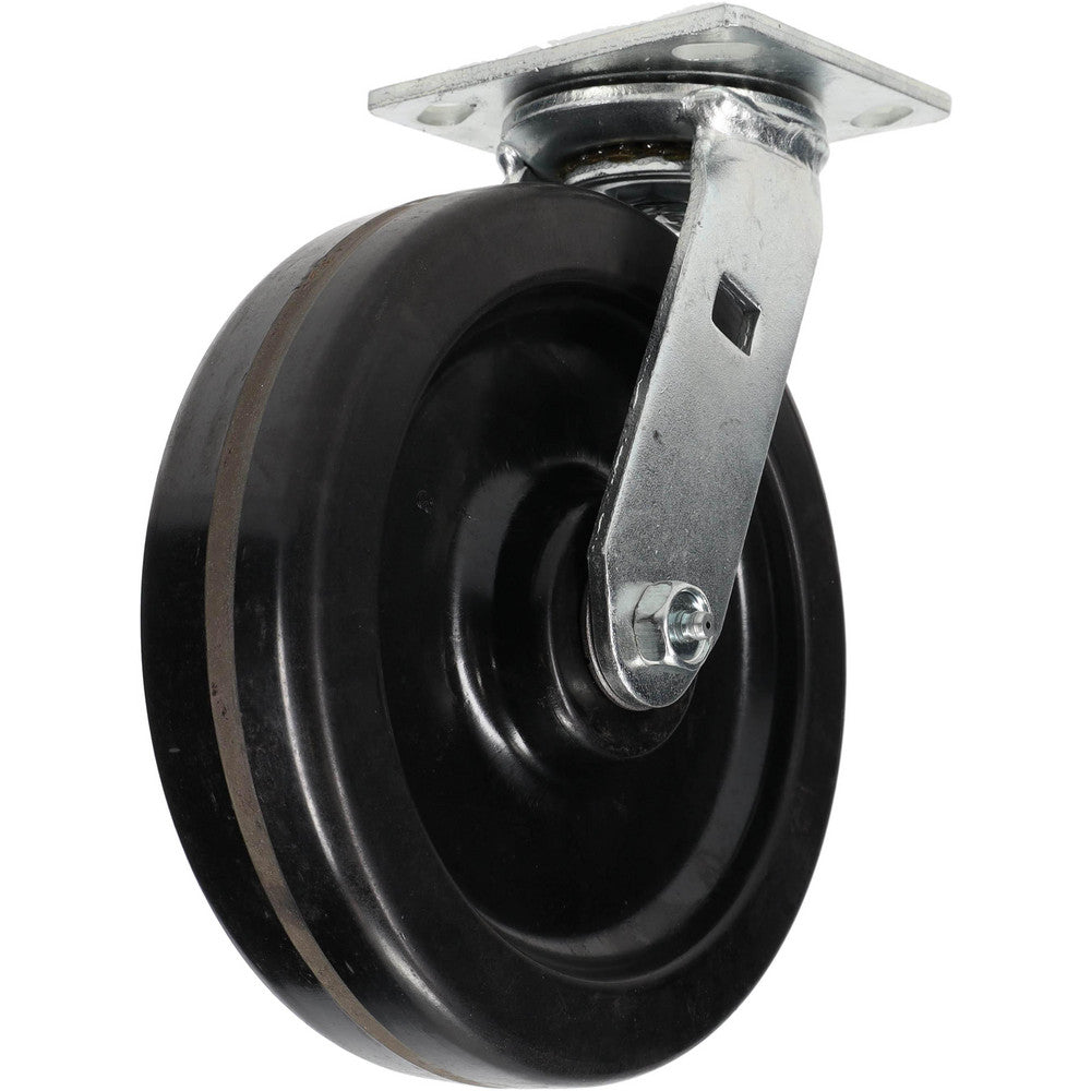Value Collection GMC-SH-0081 Swivel Top Plate Caster Phenolic, 8" Wheel Dia, 2" Wheel Width, 900 lb Capacity, 9-1/2" OAH