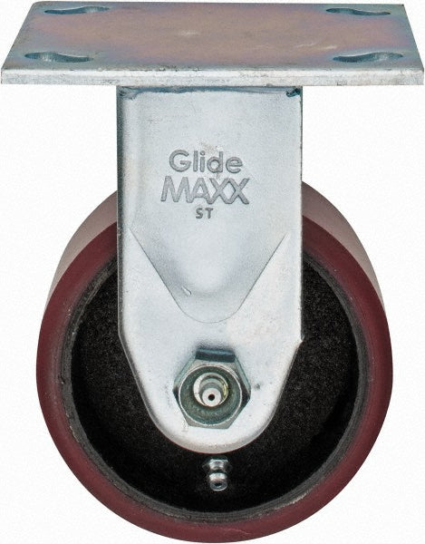 Value Collection GMC-SI-0062 Rigid Top Plate Caster Polyurethane, 4" Wheel Dia, 2" Wheel Width, 700 lb Capacity, 5-5/8" OAH