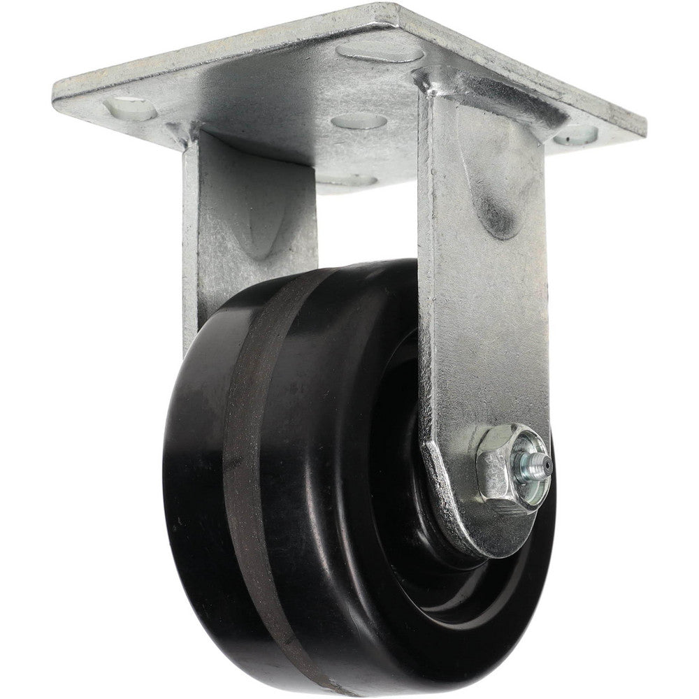 Value Collection GMC-SH-0080 Rigid Top Plate Caster Phenolic, 4" Wheel Dia, 2" Wheel Width, 800 lb Capacity, 5-5/8" OAH