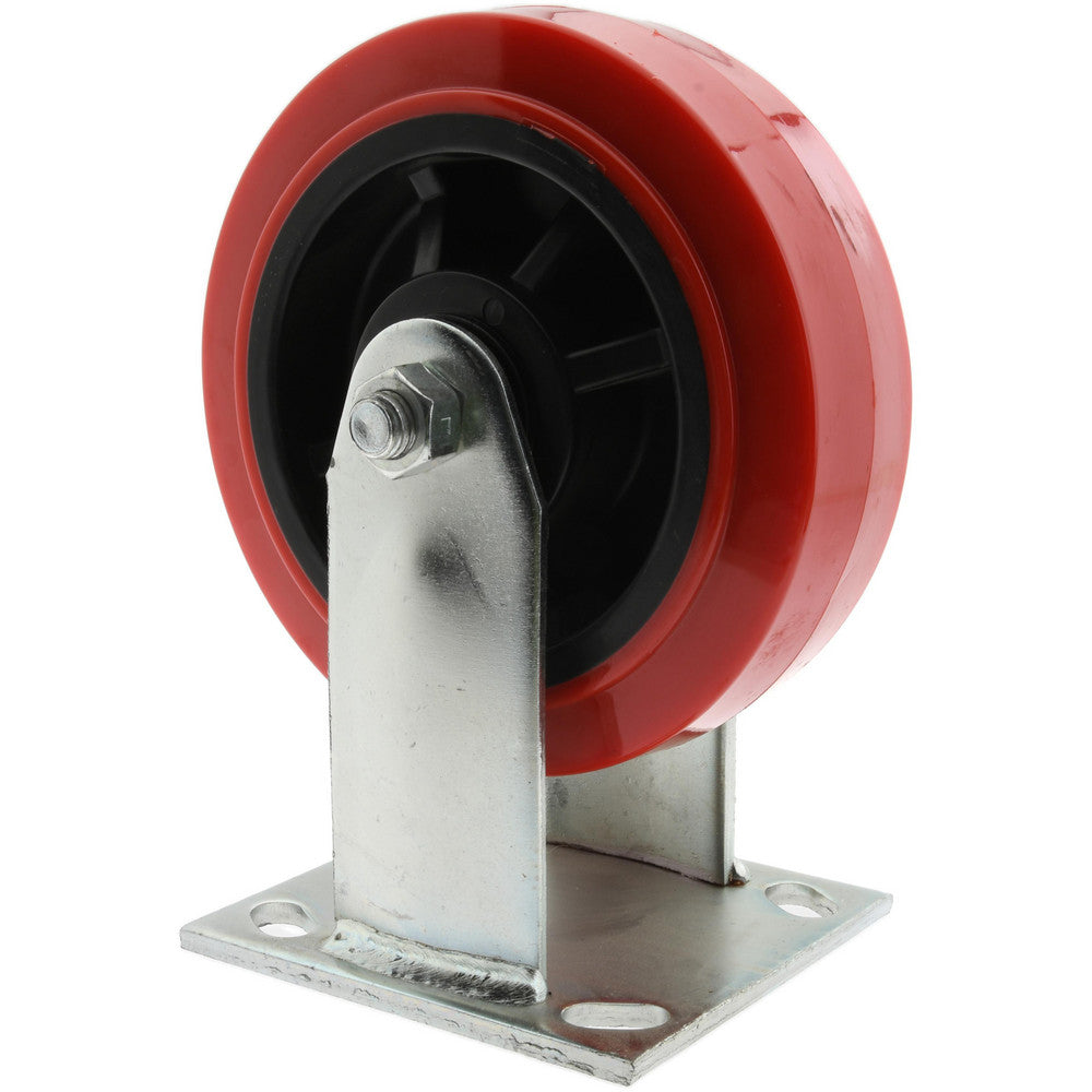 Value Collection VER6X2TUM Rigid Top Plate Caster Polyurethane, 6" Wheel Dia, 2" Wheel Width, 600 lb Capacity, 7-1/2" OAH