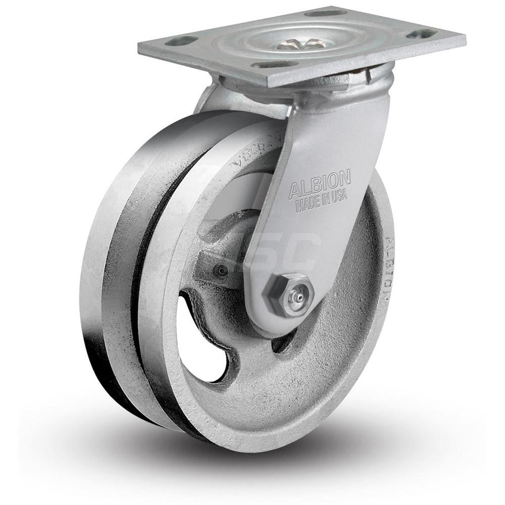 Value Collection V16VG04201S 4" Diam x 2" Wide, Metal With Groove Swivel Caster