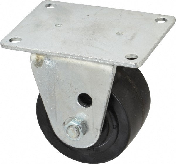 Albion 104457 Rigid Top Plate Caster Phenolic, 3" Wheel Dia, 1-13/16" Wheel Width, 700 lb Capacity, 3-31/32" OAH