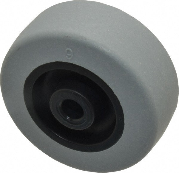 Albion 007962MON Caster Wheel Soft Rubber, 2" Dia, 7/8" Wide, 1/4" Axle