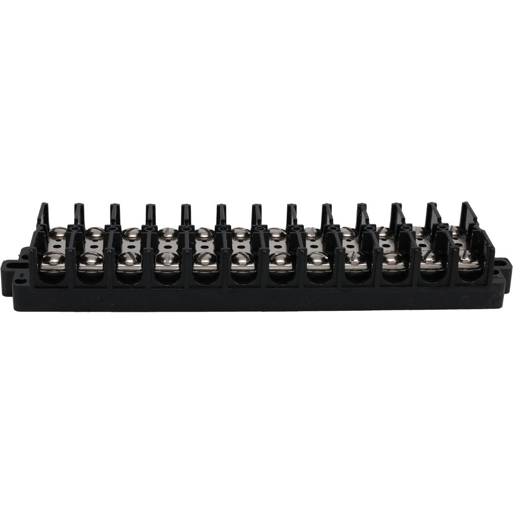 Ideal 89-512 12 Poles, 600 Volt, 60 Amp, -40 to 266°F, Polyester Thermoplastic, Polyester Thermoplastic Multipole Terminal Block