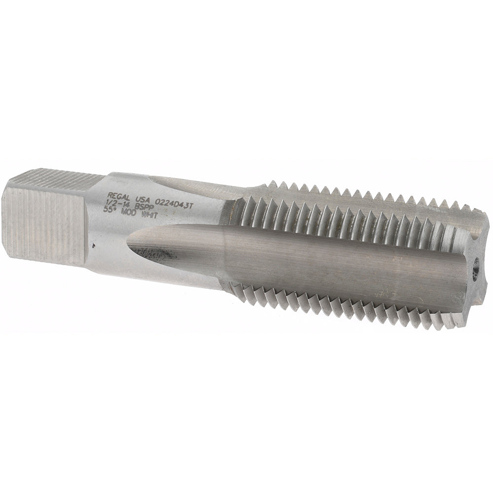 Regal Cutting Tools 015706AS British Standard Pipe Tap 1/2-14 G(BSP), Plug Chamfer, 4 Flute