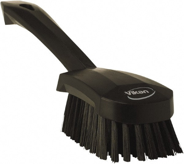 Vikan 41929 Washing Brush w/short Handle, 10.6", Stiff, Black