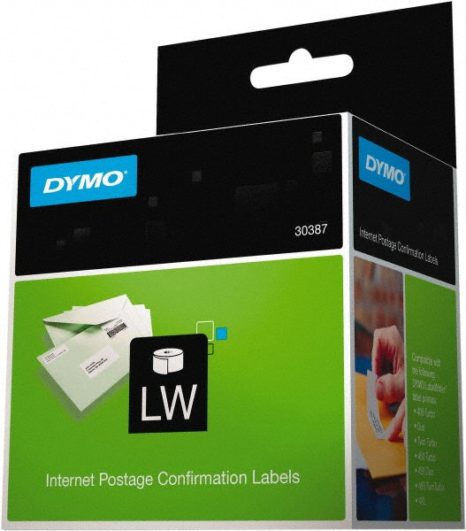 Dymo 30572 Label Maker Label White, 3-1/2" OAL, 1-1/8" OAW, 260 per Roll, 2 Rolls