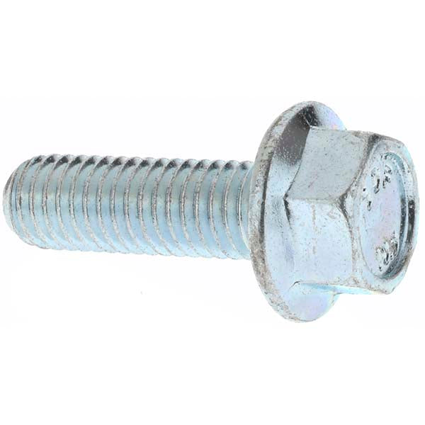 Fasteners 4561 Smooth Flange Bolt M8 x 1.25 Metric, 25 mm Length Under Head, Fully Threaded