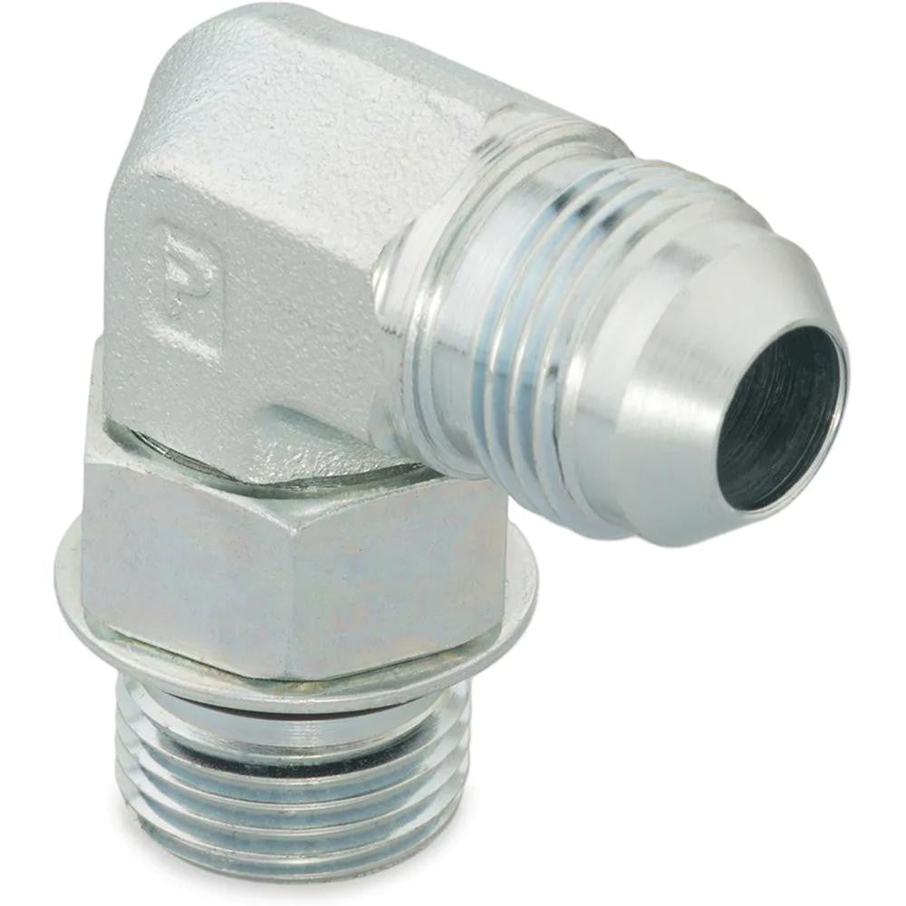 Parker PT-00207 Steel Flared Tube 90 ° Elbow 5/8" Tube OD, 3/4-16 Thread, 37 ° Flared Angle