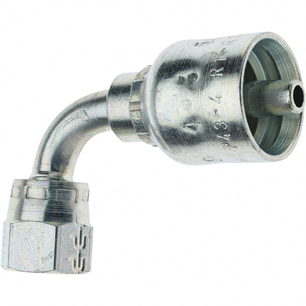 Parker KP46870 Hydraulic Hose Female JIC Swivel 90 deg Elbow 0.2500" Hose ID, Hose Size 4, 1/2-20 Thread