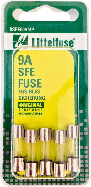 Value Collection BD7552 Cartridge Fast-Acting Fuse 9 A, 7/8" OAL, 1/4" Dia