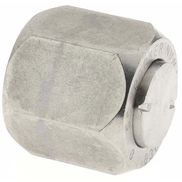 Parker PT-00323 Stainless Steel Flared Tube Cap 1/2" Tube OD, 37 ° Flared Angle