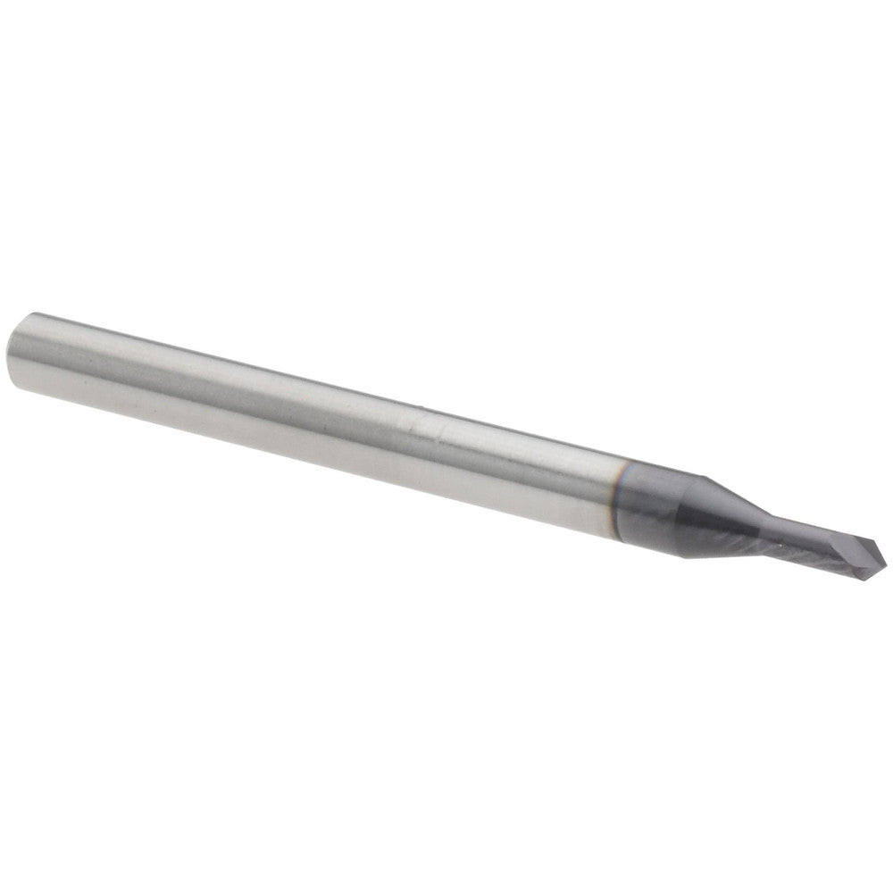 Harvey Tool 998945-C3 Chamfer Mill 1/16" Dia, 1/8" Shank Dia, 90 deg, 2 Flute, Solid Carbide, Single End